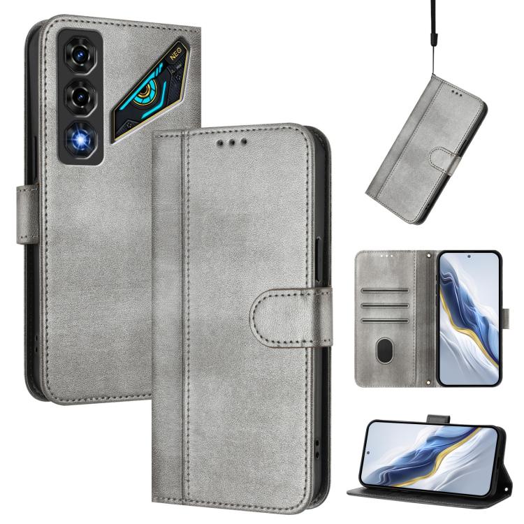 Line Splicing Buckle Retro Leather Phone Case, For ZTE nubia Neo 5 5G, For ZTE nubia Neo 5 GT 5G, For ZTE Optus X Value 5G, For ZTE Optus X Pro 2 5G, For ZTE nubia RedMagic 11 Air, For ZTE A75 Pro / Telstra T-Elite 5G