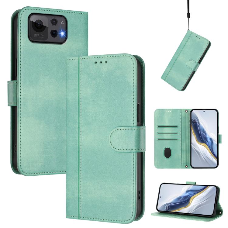 Line Splicing Buckle Retro Leather Phone Case, For ASUS Zenfone 12 Ultra, For ASUS ROG Phone 9 / 9 Pro, For ASUS Zenfone 11 Ultra, For ASUS ROG Phone 8 / 8 Pro