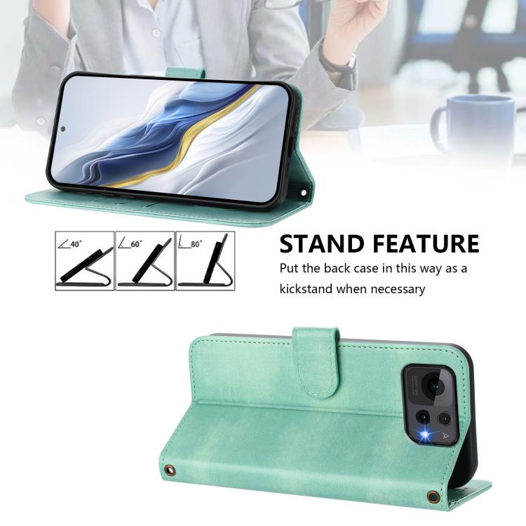 Line Splicing Buckle Retro Leather Phone Case, For ASUS Zenfone 12 Ultra, For ASUS ROG Phone 9 / 9 Pro, For ASUS Zenfone 11 Ultra, For ASUS ROG Phone 8 / 8 Pro