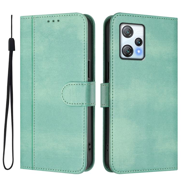Line Splicing Buckle Retro Leather Phone Case, For Blackview A53