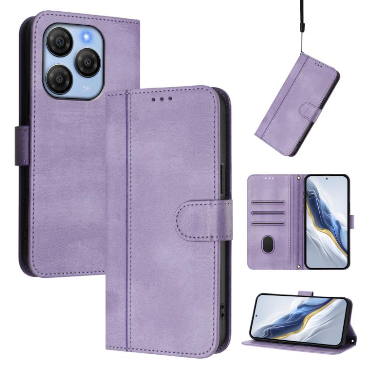 Line Splicing Buckle Retro Leather Phone Case, For Blackview Wave 7C, For Blackview Wave 10, For Blackview Shark 6, For Blackview Oscal Tiger 13, For Blackview Wave 8 / 8C / Oscal Flat 2, For Blackview Shark 9 5G