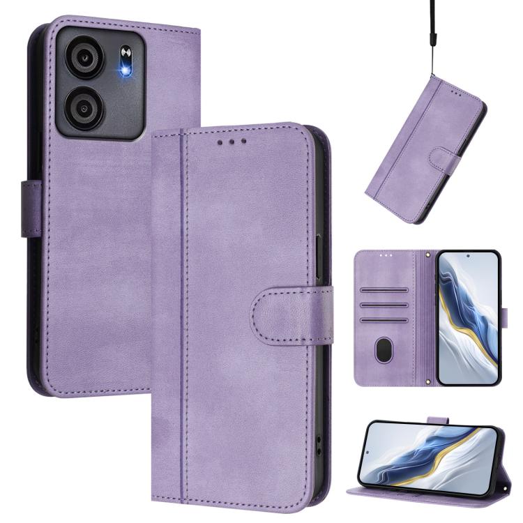 Line Splicing Buckle Retro Leather Phone Case, For BLU C9, For BLU View 5 Pro, For BLU View 5, For BLU View Speed 5G B1550VL, For BLU G53