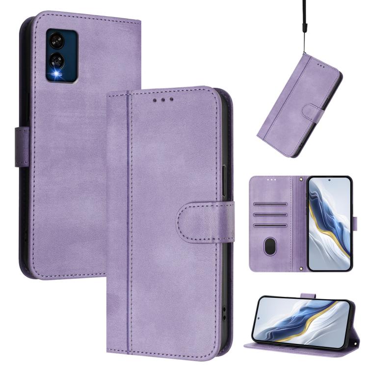 Line Splicing Buckle Retro Leather Phone Case, For BLU C9, For BLU View 5 Pro, For BLU View 5, For BLU View Speed 5G B1550VL, For BLU G53