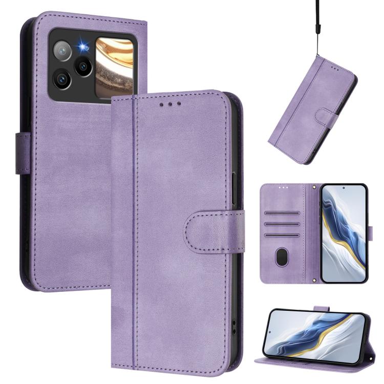 Line Splicing Buckle Retro Leather Phone Case, For BLU G95, For BLU Bold N4, For BLU Bold K10, For BLU G54, For BLU G64, For BLU Bold K50