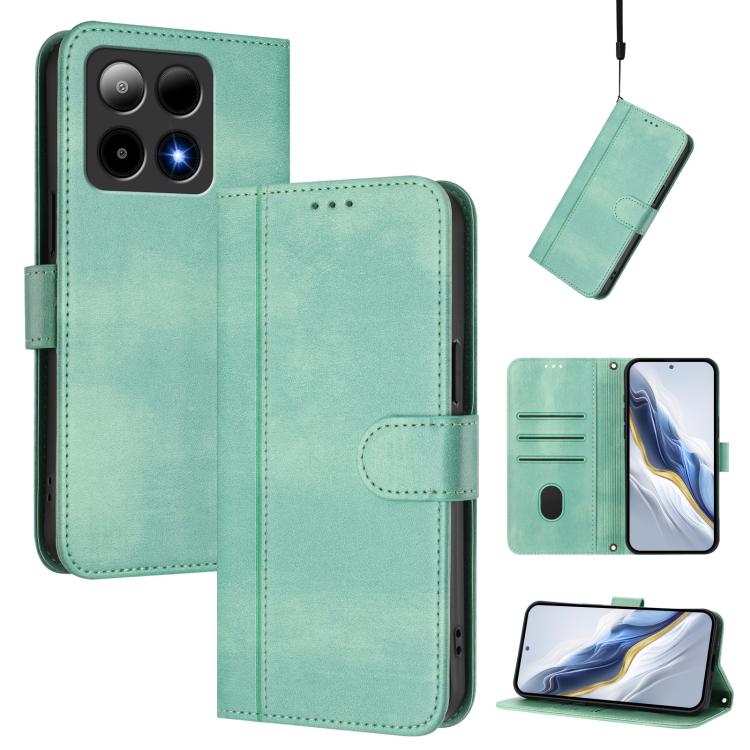 Line Splicing Buckle Retro Leather Phone Case, For Boost Mobile Summit 5G 2024, For Boost Mobile Celero 5G+ 2024 / 3+ 5G, For Boost Mobile Celero 5G 2024 / 3 5G, For Boost Mobile Celero 5G SC / SN339D