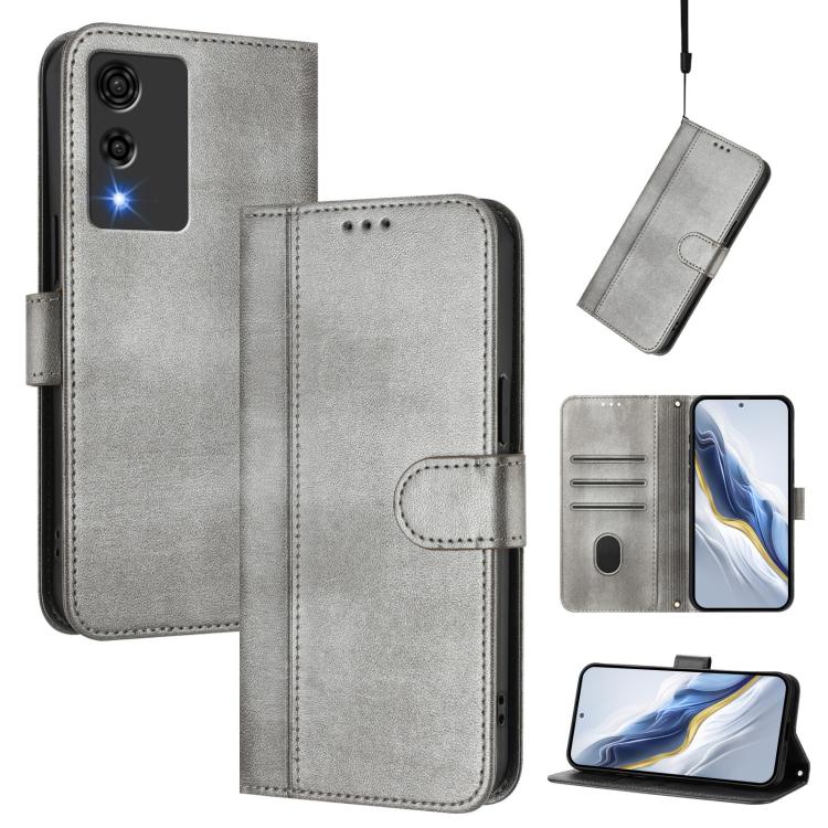 Line Splicing Buckle Retro Leather Phone Case, For Cubot A40, For Cubot P90, For Cubot A30, For Cubot A20, For Cubot Max 5, For Cubot A10
