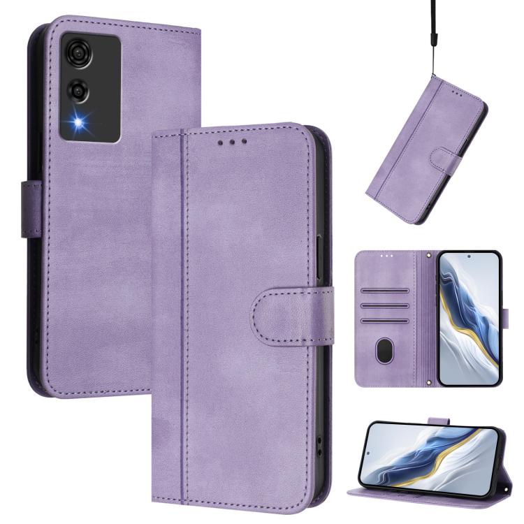 Line Splicing Buckle Retro Leather Phone Case, For Cubot A40, For Cubot P90, For Cubot A30, For Cubot A20, For Cubot Max 5, For Cubot A10