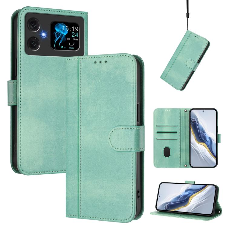 Line Splicing Buckle Retro Leather Phone Case, For Cubot A40, For Cubot P90, For Cubot A30, For Cubot A20, For Cubot Max 5, For Cubot A10