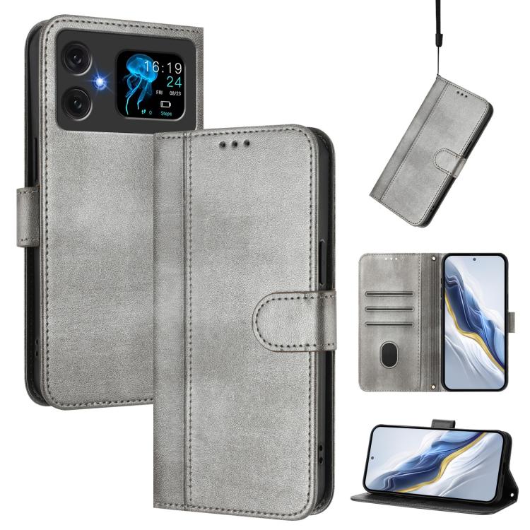 Line Splicing Buckle Retro Leather Phone Case, For Cubot A40, For Cubot P90, For Cubot A30, For Cubot A20, For Cubot Max 5, For Cubot A10