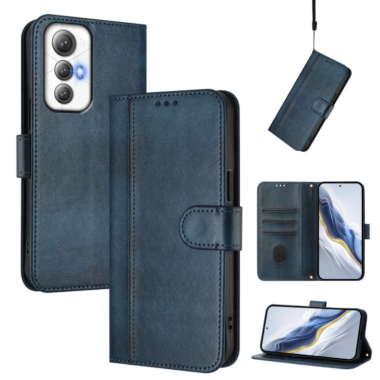 Line Splicing Buckle Retro Leather Phone Case, For Cubot A40, For Cubot P90, For Cubot A30, For Cubot A20, For Cubot Max 5, For Cubot A10