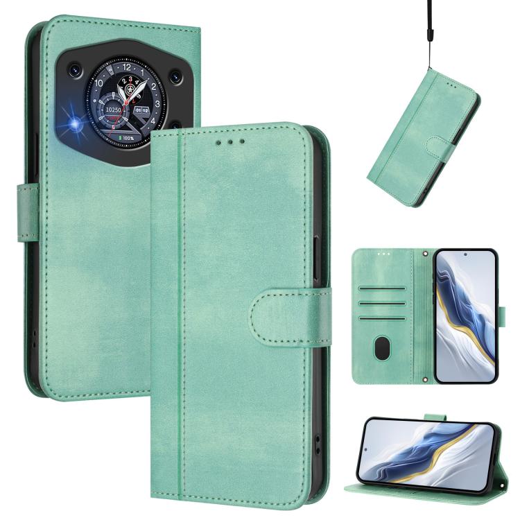 Line Splicing Buckle Retro Leather Phone Case, For Cubot A40, For Cubot P90, For Cubot A30, For Cubot A20, For Cubot Max 5, For Cubot A10