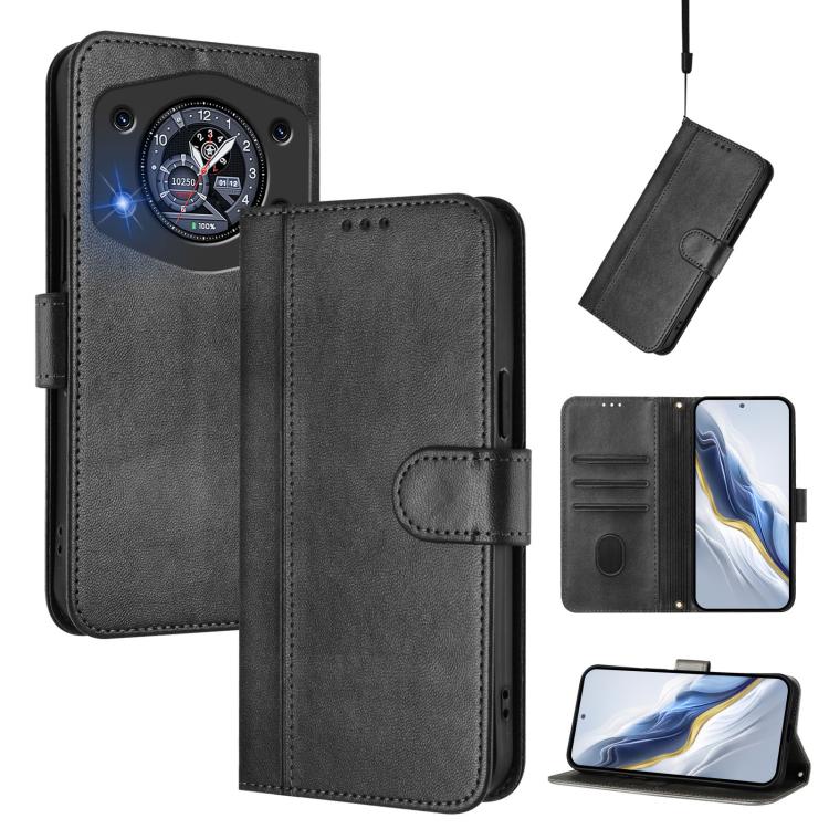 Line Splicing Buckle Retro Leather Phone Case, For Cubot A40, For Cubot P90, For Cubot A30, For Cubot A20, For Cubot Max 5, For Cubot A10