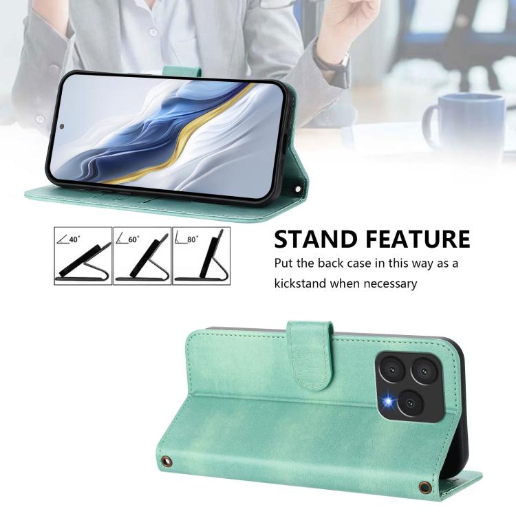 Line Splicing Buckle Retro Leather Phone Case, For Cubot A40, For Cubot P90, For Cubot A30, For Cubot A20, For Cubot Max 5, For Cubot A10