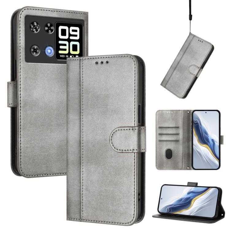 Line Splicing Buckle Retro Leather Phone Case, For Cubot A40, For Cubot P90, For Cubot A30, For Cubot A20, For Cubot Max 5, For Cubot A10