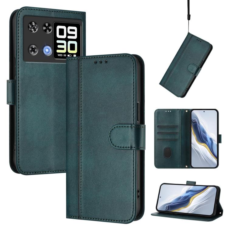 Line Splicing Buckle Retro Leather Phone Case, For Cubot A40, For Cubot P90, For Cubot A30, For Cubot A20, For Cubot Max 5, For Cubot A10