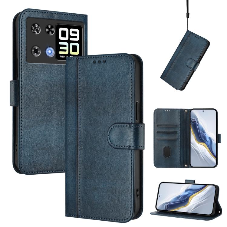 Line Splicing Buckle Retro Leather Phone Case, For Cubot A40, For Cubot P90, For Cubot A30, For Cubot A20, For Cubot Max 5, For Cubot A10