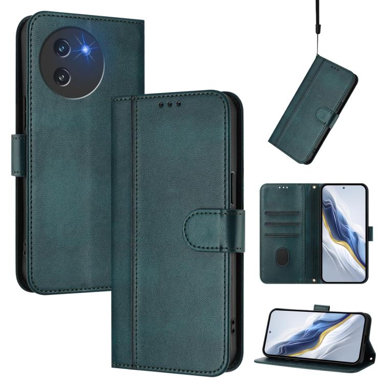 Line Splicing Buckle Retro Leather Phone Case, For Doogee Note 56 / Note 56 Pro, For Doogee N60 Pro, For Doogee Note 59 / 59 Pro, For Doogee Note 58 / 58 Pro, For Doogee N55 / N55 Plus