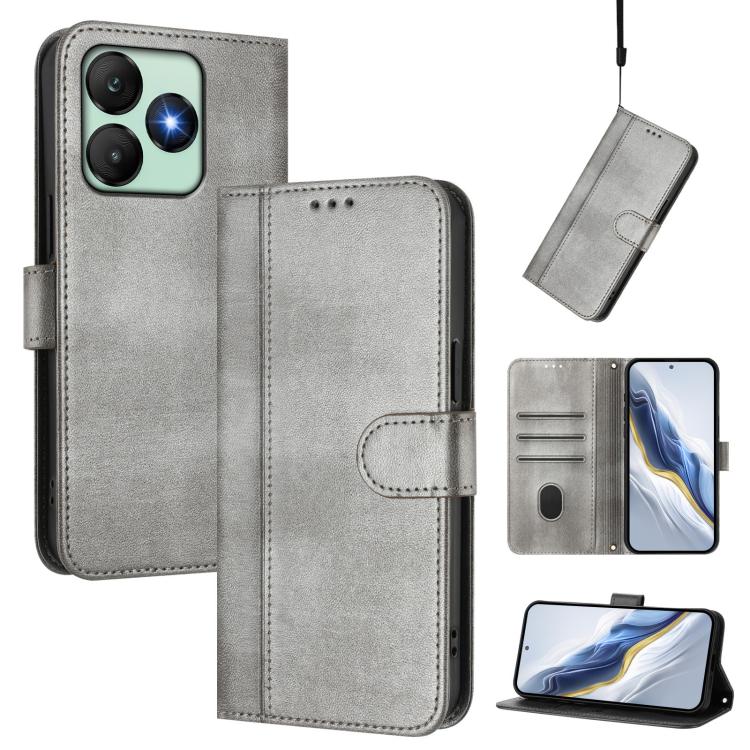 Line Splicing Buckle Retro Leather Phone Case, For Wiko T60 / Cubot P80, For Wiko T20