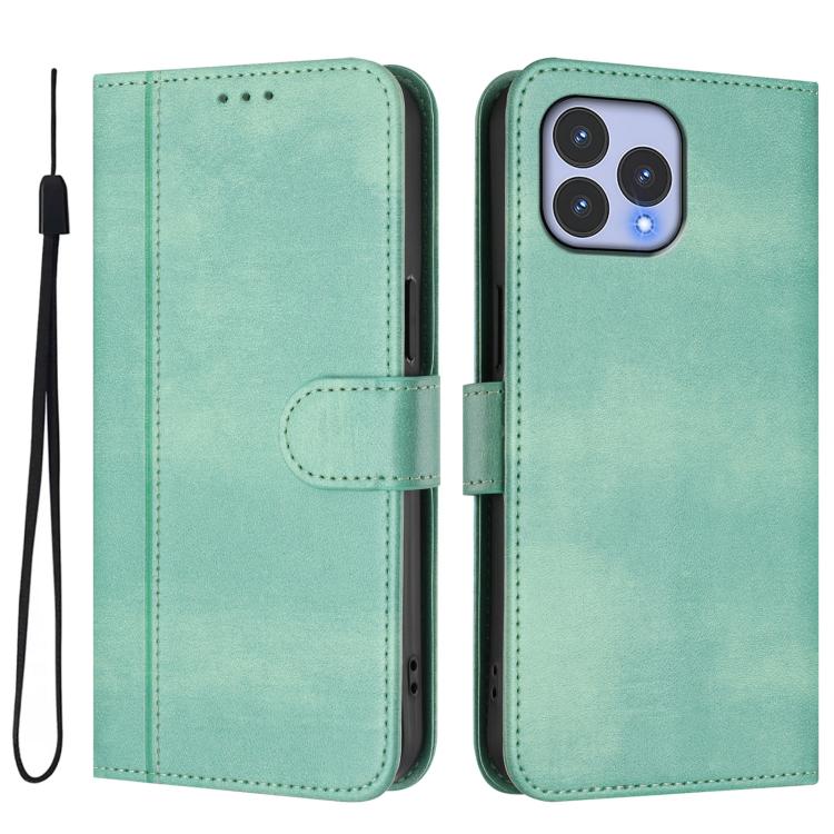 Line Splicing Buckle Retro Leather Phone Case, For Wiko T60 / Cubot P80, For Wiko T20