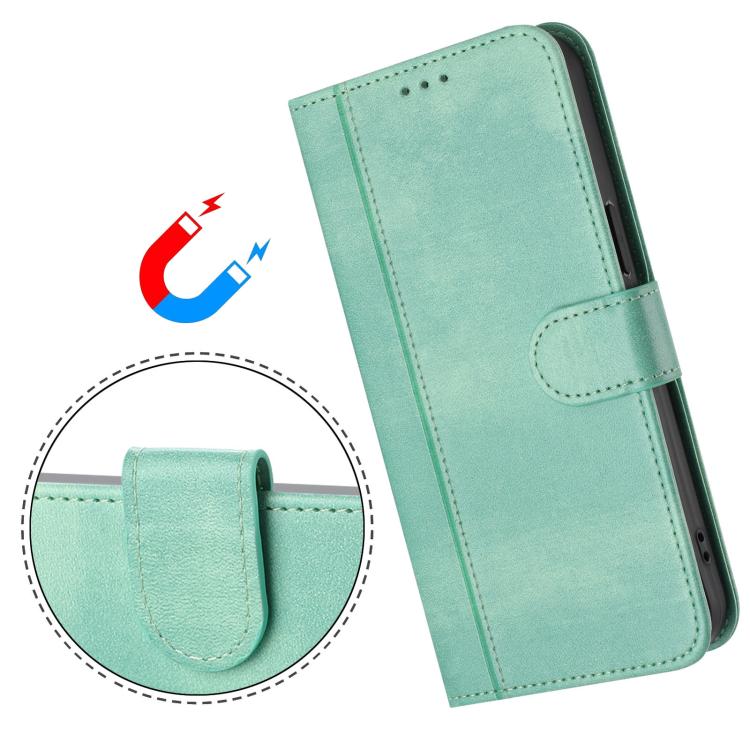 Line Splicing Buckle Retro Leather Phone Case, For Xiaomi Mi 11