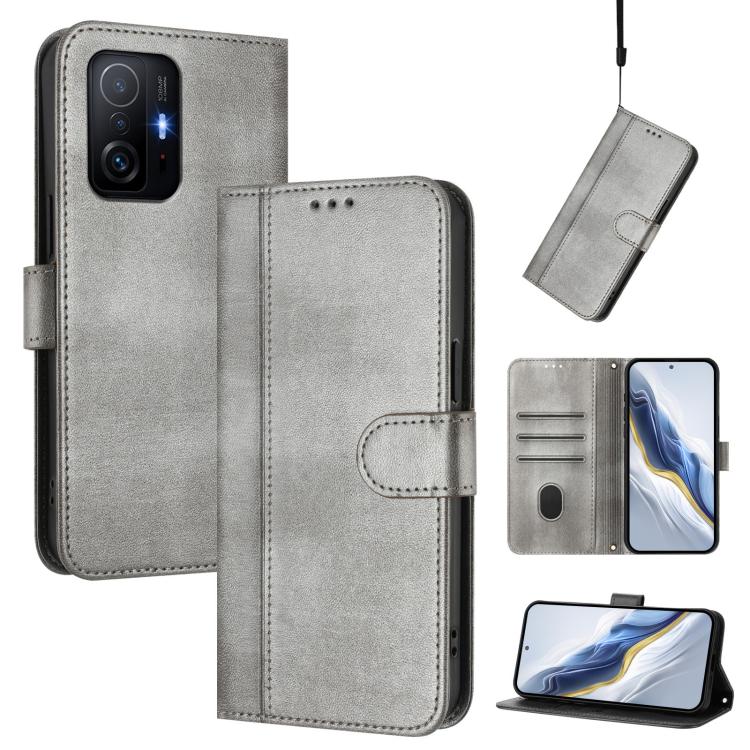 Line Splicing Buckle Retro Leather Phone Case, For Xiaomi Poco X4 Pro 5G, For Xiaomi 11T / 11T Pro, For Xiaomi Poco X3 GT, For Xiaomi Mi 11 Lite / Mi 11 Lite 5G, For Xiaomi Mi 11 Ultra, For Xiaomi Mi 11 Pro