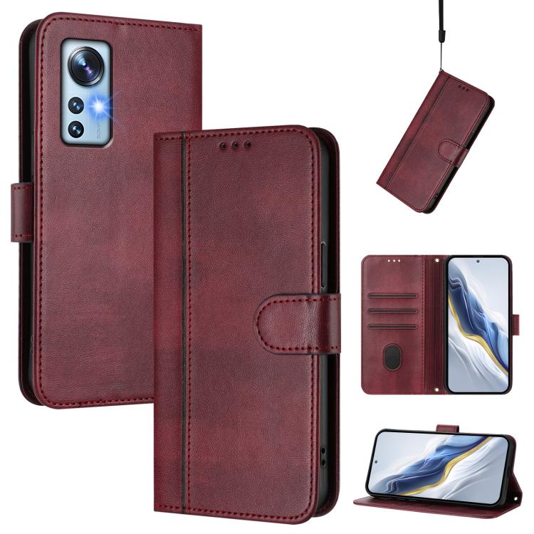 Line Splicing Buckle Retro Leather Phone Case, For Xiaomi 12 Pro / 12S Pro, For Xiaomi 12 5G / 12X 5G / 12S 5G, For Xiaomi 12 Lite, For Xiaomi Poco C40 / Redmi 10C, For Xiaomi Civi 1S, For Xiaomi Poco M4 Pro 4G