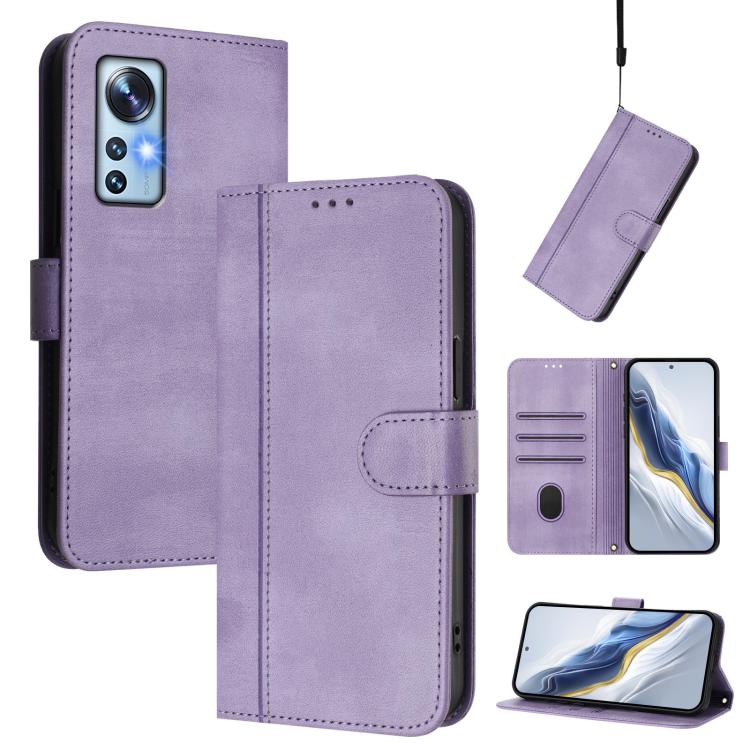 Line Splicing Buckle Retro Leather Phone Case, For Xiaomi 12 Pro / 12S Pro, For Xiaomi 12 5G / 12X 5G / 12S 5G, For Xiaomi 12 Lite, For Xiaomi Poco C40 / Redmi 10C, For Xiaomi Civi 1S, For Xiaomi Poco M4 Pro 4G