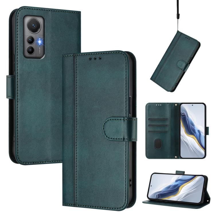 Line Splicing Buckle Retro Leather Phone Case, For Xiaomi 12 Pro / 12S Pro, For Xiaomi 12 5G / 12X 5G / 12S 5G, For Xiaomi 12 Lite, For Xiaomi Poco C40 / Redmi 10C, For Xiaomi Civi 1S, For Xiaomi Poco M4 Pro 4G