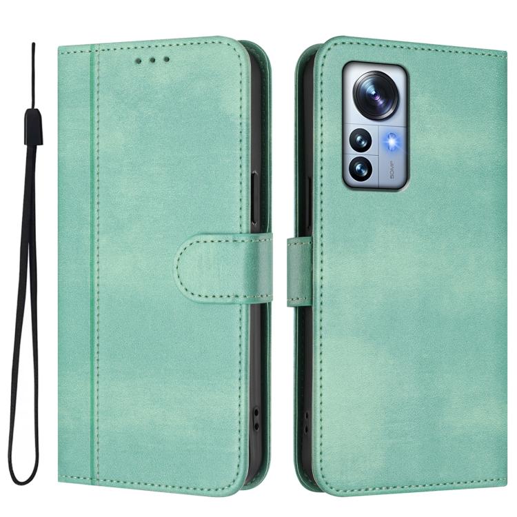 Line Splicing Buckle Retro Leather Phone Case, For Xiaomi 12 Pro / 12S Pro, For Xiaomi 12 5G / 12X 5G / 12S 5G, For Xiaomi 12 Lite, For Xiaomi Poco C40 / Redmi 10C, For Xiaomi Civi 1S, For Xiaomi Poco M4 Pro 4G