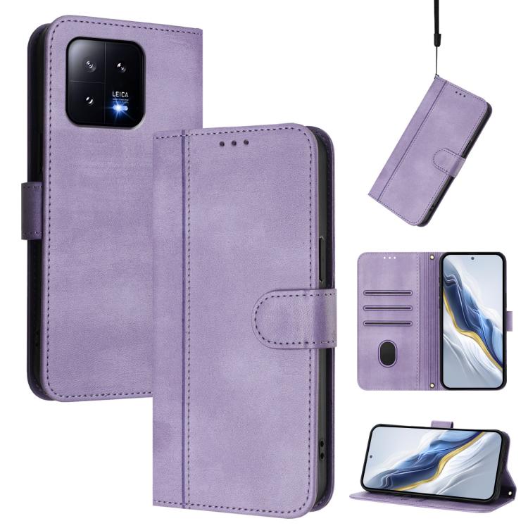 Line Splicing Buckle Retro Leather Phone Case, For Xiaomi Civi 3 5G, For Xiaomi 13 Lite 5G / Civi 2, For Xiaomi 13 Pro 5G, For Xiaomi 13, For Xiaomi 12T / 12T Pro / Redmi K50 Ultra, For Xiaomi 12S Ultra