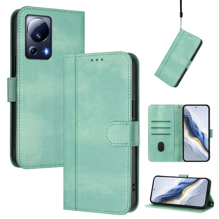 Line Splicing Buckle Retro Leather Phone Case, For Xiaomi Civi 3 5G, For Xiaomi 13 Lite 5G / Civi 2, For Xiaomi 13 Pro 5G, For Xiaomi 13, For Xiaomi 12T / 12T Pro / Redmi K50 Ultra, For Xiaomi 12S Ultra