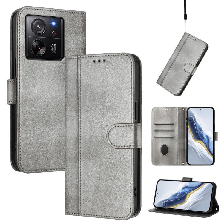 Line Splicing Buckle Retro Leather Phone Case, For Xiaomi Poco X6 Pro 5G, For Xiaomi 14 Ultra 5G, For Xiaomi 14 Pro 5G, For Xiaomi 14 5G, For Xiaomi 13T Pro 5G / 13T 5G, For Xiaomi 13 Ultra