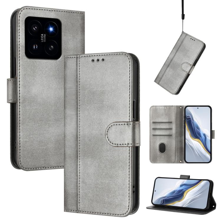 Line Splicing Buckle Retro Leather Phone Case, For Xiaomi Poco X6 Pro 5G, For Xiaomi 14 Ultra 5G, For Xiaomi 14 Pro 5G, For Xiaomi 14 5G, For Xiaomi 13T Pro 5G / 13T 5G, For Xiaomi 13 Ultra