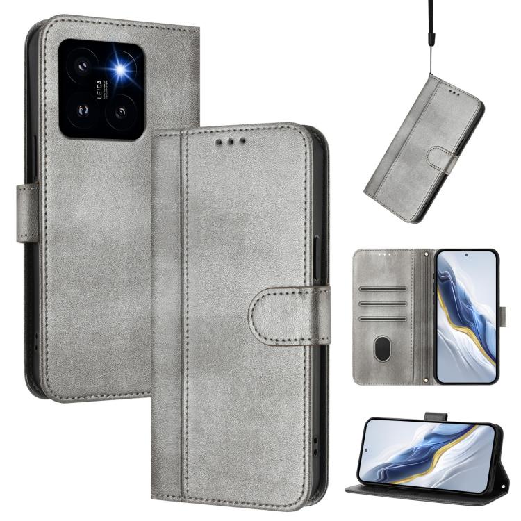 Line Splicing Buckle Retro Leather Phone Case, For Xiaomi Poco X6 Pro 5G, For Xiaomi 14 Ultra 5G, For Xiaomi 14 Pro 5G, For Xiaomi 14 5G, For Xiaomi 13T Pro 5G / 13T 5G, For Xiaomi 13 Ultra
