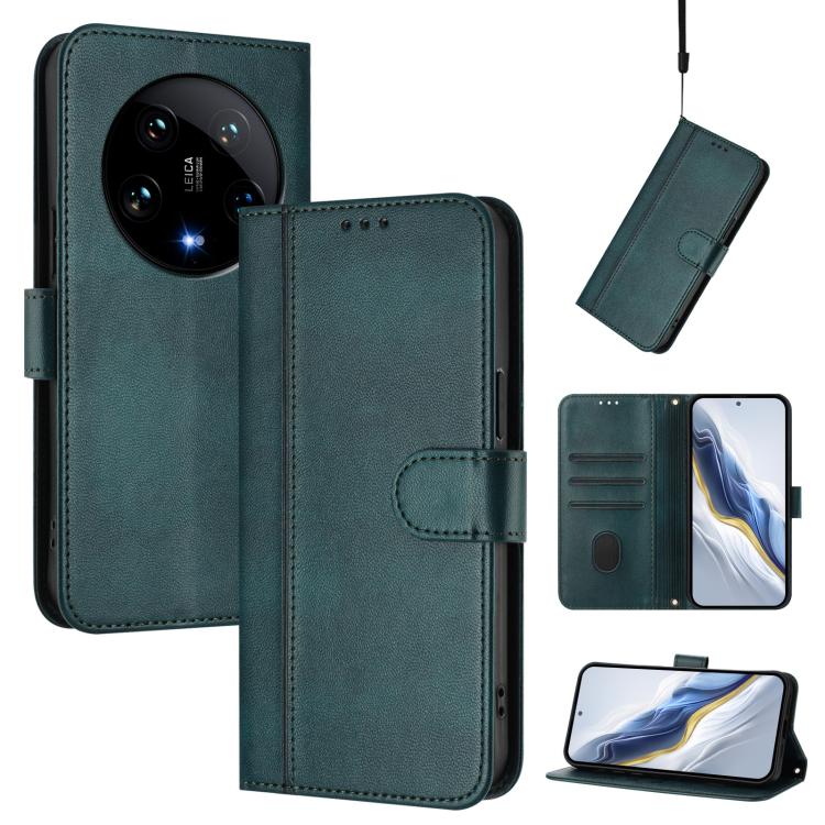 Line Splicing Buckle Retro Leather Phone Case, For Xiaomi Poco X6 Pro 5G, For Xiaomi 14 Ultra 5G, For Xiaomi 14 Pro 5G, For Xiaomi 14 5G, For Xiaomi 13T Pro 5G / 13T 5G, For Xiaomi 13 Ultra
