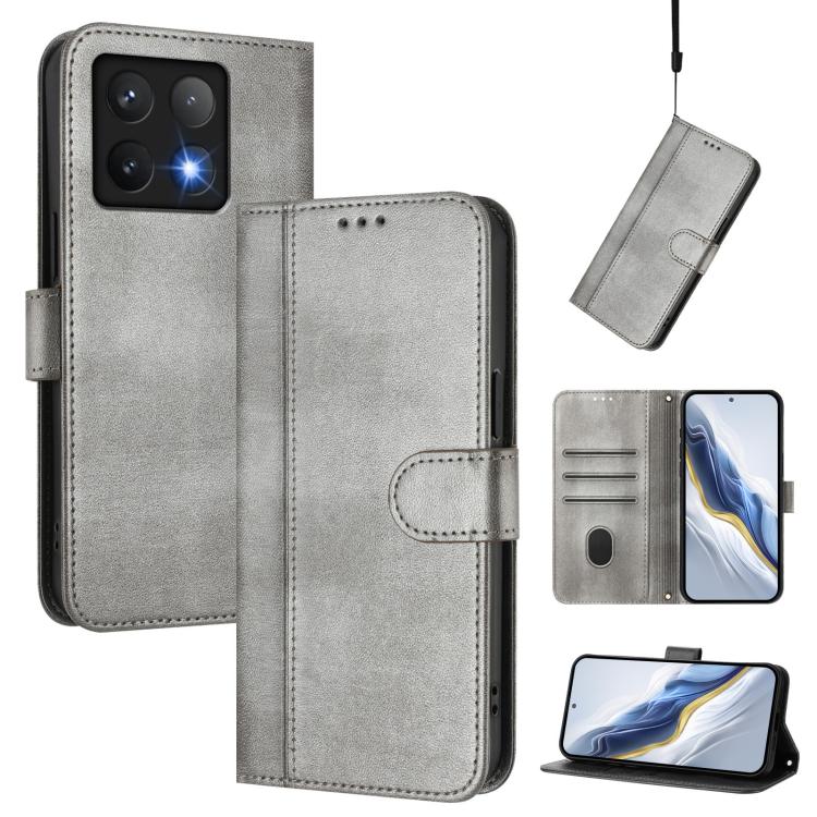 Line Splicing Buckle Retro Leather Phone Case, For Xiaomi 15, For Xiaomi 14T Pro 5G, For Xiaomi 14T 5G, For Xiaomi Poco F6 5G, For Xiaomi Poco F6 Pro 5G, For Xiaomi Poco X6 Neo 5G