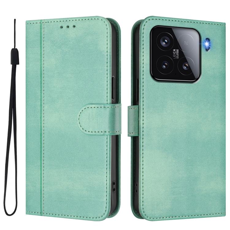Line Splicing Buckle Retro Leather Phone Case, For Xiaomi 15, For Xiaomi 14T Pro 5G, For Xiaomi 14T 5G, For Xiaomi Poco F6 5G, For Xiaomi Poco F6 Pro 5G, For Xiaomi Poco X6 Neo 5G