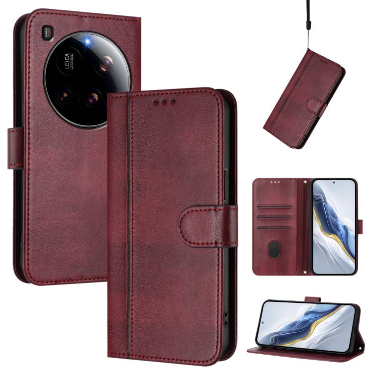 Line Splicing Buckle Retro Leather Phone Case, For Xiaomi Poco F7 Pro 5G / Redmi K80, For Xiaomi Poco X7 5G / Redmi Note 14 Pro 5G, For Xiaomi 15 Ultra, For Xiaomi Poco X7 Pro 5G, For Xiaomi Poco M7 Pro 5G / Redmi Note 14 5G, For Xiaomi 15 Pro