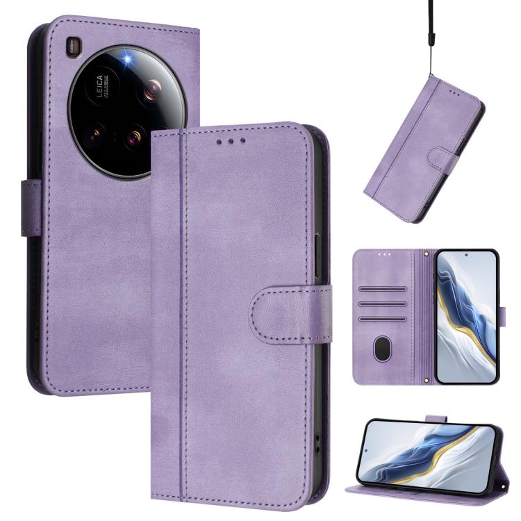 Line Splicing Buckle Retro Leather Phone Case, For Xiaomi Poco F7 Pro 5G / Redmi K80, For Xiaomi Poco X7 5G / Redmi Note 14 Pro 5G, For Xiaomi 15 Ultra, For Xiaomi Poco X7 Pro 5G, For Xiaomi Poco M7 Pro 5G / Redmi Note 14 5G, For Xiaomi 15 Pro