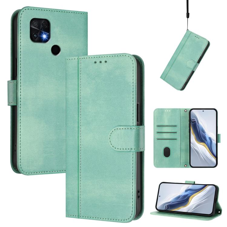 Line Splicing Buckle Retro Leather Phone Case, For Xiaomi 12 Pro / 12S Pro, For Xiaomi 12 5G / 12X 5G / 12S 5G, For Xiaomi 12 Lite, For Xiaomi Poco C40 / Redmi 10C, For Xiaomi Civi 1S, For Xiaomi Poco M4 Pro 4G