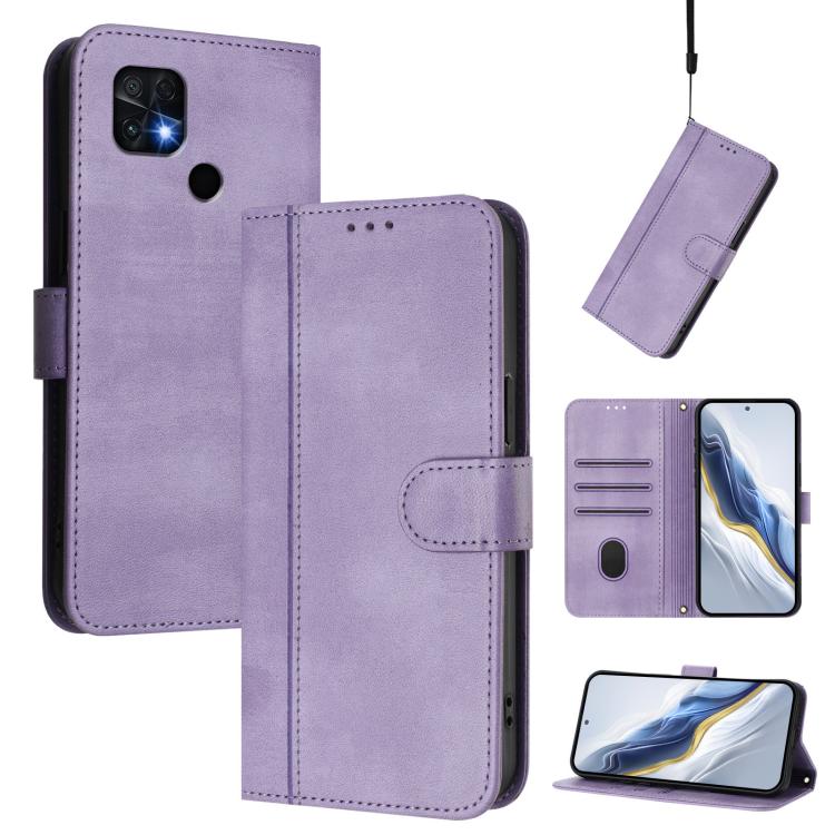 Line Splicing Buckle Retro Leather Phone Case, For Xiaomi 12 Pro / 12S Pro, For Xiaomi 12 5G / 12X 5G / 12S 5G, For Xiaomi 12 Lite, For Xiaomi Poco C40 / Redmi 10C, For Xiaomi Civi 1S, For Xiaomi Poco M4 Pro 4G
