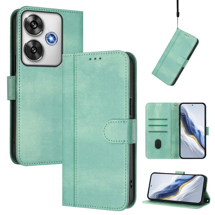 Line Splicing Buckle Retro Leather Phone Case, For Xiaomi 15, For Xiaomi 14T Pro 5G, For Xiaomi 14T 5G, For Xiaomi Poco F6 5G, For Xiaomi Poco F6 Pro 5G, For Xiaomi Poco X6 Neo 5G