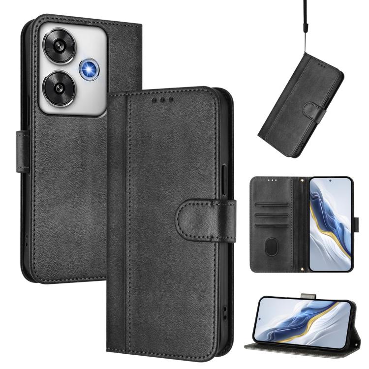 Line Splicing Buckle Retro Leather Phone Case, For Xiaomi 15, For Xiaomi 14T Pro 5G, For Xiaomi 14T 5G, For Xiaomi Poco F6 5G, For Xiaomi Poco F6 Pro 5G, For Xiaomi Poco X6 Neo 5G
