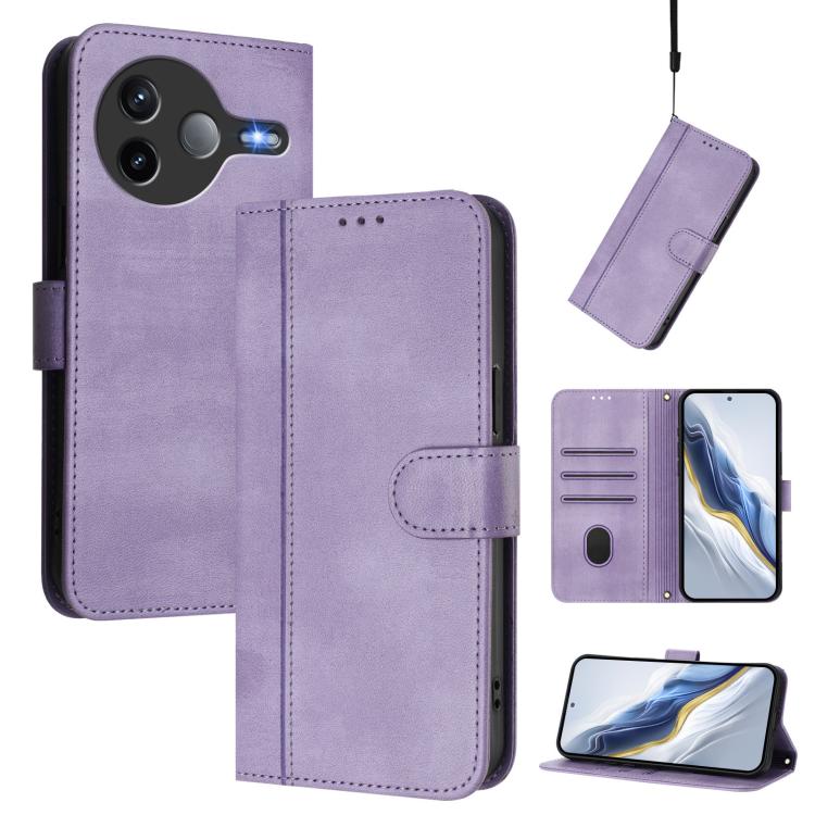 Line Splicing Buckle Retro Leather Phone Case, For Redmi 15 5G / 4G EU 171mm, For Xiaomi 15T Pro 5G, For Xiaomi 15T 5G, For Xiaomi Civi 5 Pro 5G, For Xiaomi 15S Pro 5G, For Xiaomi Poco F7 Ultra 5G / Redmi K80 Pro