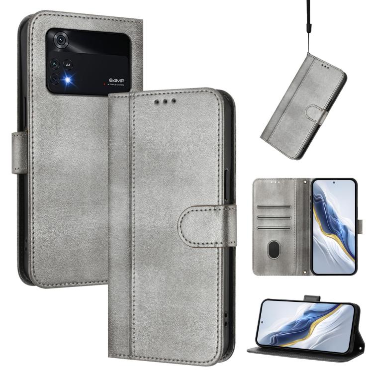 Line Splicing Buckle Retro Leather Phone Case, For Xiaomi 12 Pro / 12S Pro, For Xiaomi 12 5G / 12X 5G / 12S 5G, For Xiaomi 12 Lite, For Xiaomi Poco C40 / Redmi 10C, For Xiaomi Civi 1S, For Xiaomi Poco M4 Pro 4G