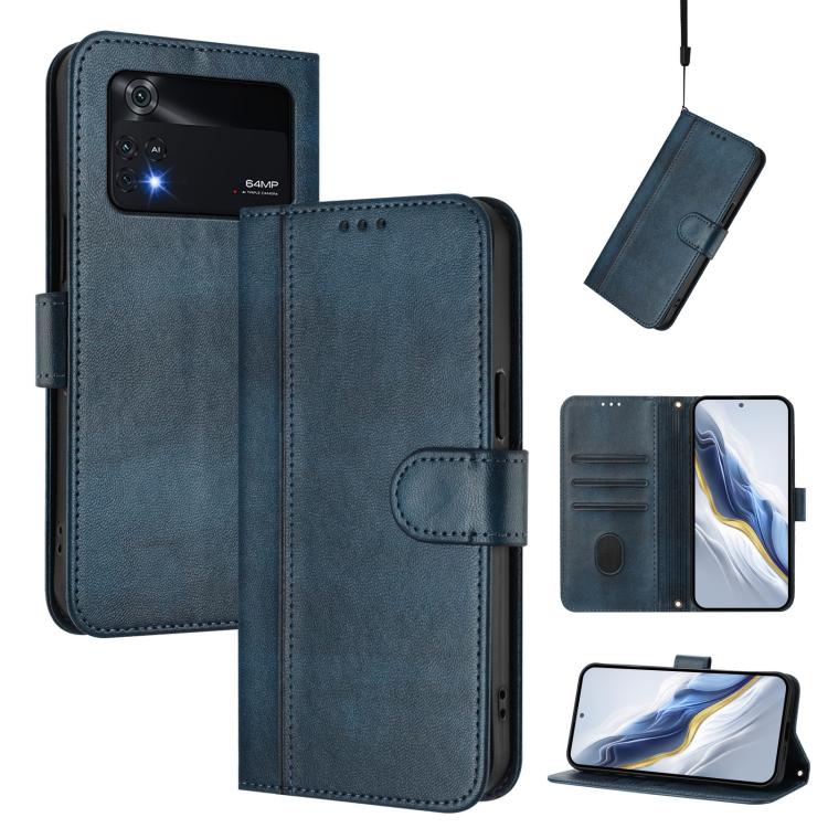 Line Splicing Buckle Retro Leather Phone Case, For Xiaomi 12 Pro / 12S Pro, For Xiaomi 12 5G / 12X 5G / 12S 5G, For Xiaomi 12 Lite, For Xiaomi Poco C40 / Redmi 10C, For Xiaomi Civi 1S, For Xiaomi Poco M4 Pro 4G