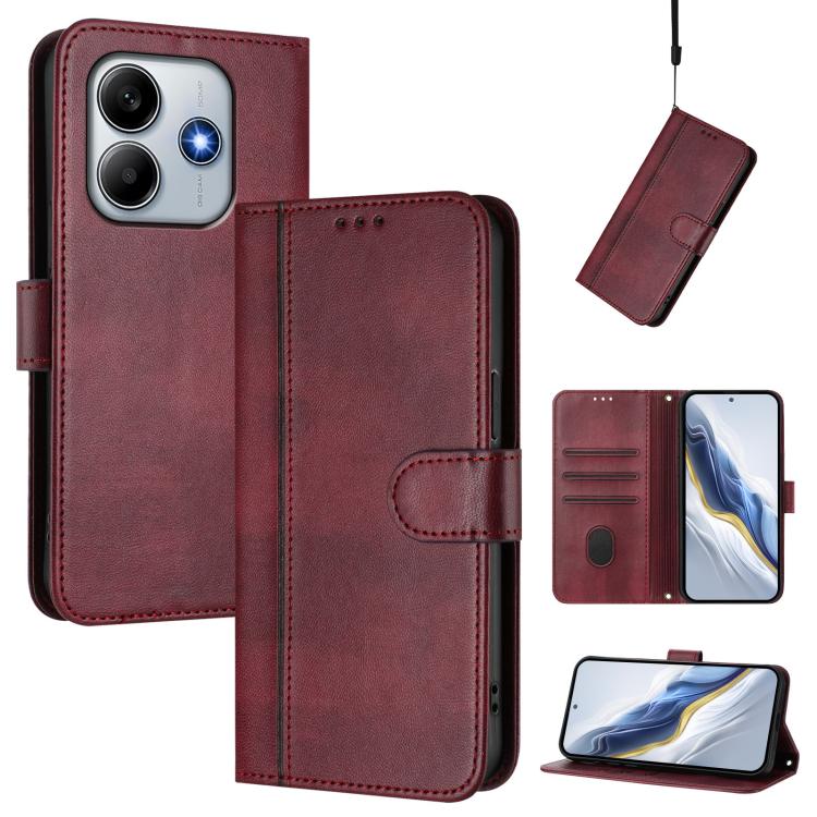 Line Splicing Buckle Retro Leather Phone Case, For Xiaomi Poco F7 Pro 5G / Redmi K80, For Xiaomi Poco X7 5G / Redmi Note 14 Pro 5G, For Xiaomi 15 Ultra, For Xiaomi Poco X7 Pro 5G, For Xiaomi Poco M7 Pro 5G / Redmi Note 14 5G, For Xiaomi 15 Pro