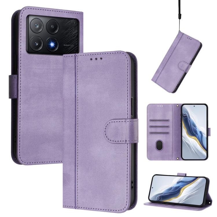 Line Splicing Buckle Retro Leather Phone Case, For Xiaomi Poco X6 Pro 5G, For Xiaomi 14 Ultra 5G, For Xiaomi 14 Pro 5G, For Xiaomi 14 5G, For Xiaomi 13T Pro 5G / 13T 5G, For Xiaomi 13 Ultra