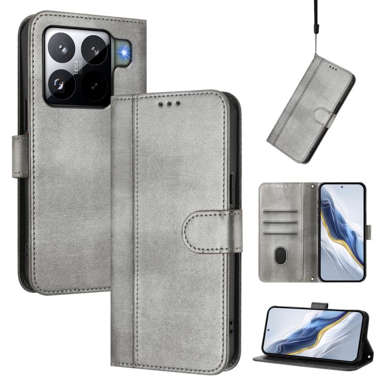 Line Splicing Buckle Retro Leather Phone Case, For Redmi 15 5G / 4G EU 171mm, For Xiaomi 15T Pro 5G, For Xiaomi 15T 5G, For Xiaomi Civi 5 Pro 5G, For Xiaomi 15S Pro 5G, For Xiaomi Poco F7 Ultra 5G / Redmi K80 Pro