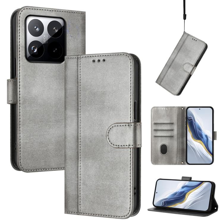 Line Splicing Buckle Retro Leather Phone Case, For Redmi 15 5G / 4G EU 171mm, For Xiaomi 15T Pro 5G, For Xiaomi 15T 5G, For Xiaomi Civi 5 Pro 5G, For Xiaomi 15S Pro 5G, For Xiaomi Poco F7 Ultra 5G / Redmi K80 Pro